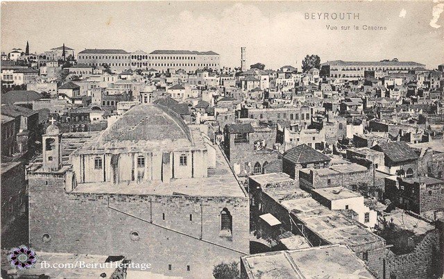 Old postcard: Beirut, view of the Barracks