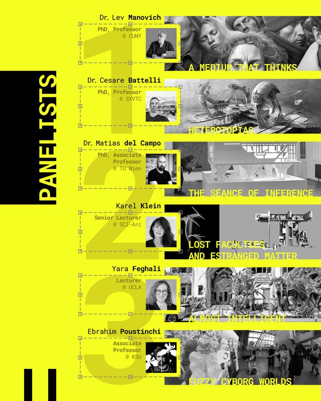 Webinar flyer: panelists and lecture titles